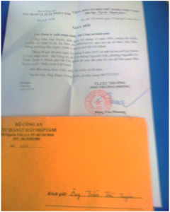 Van thu bo noi vu cong an